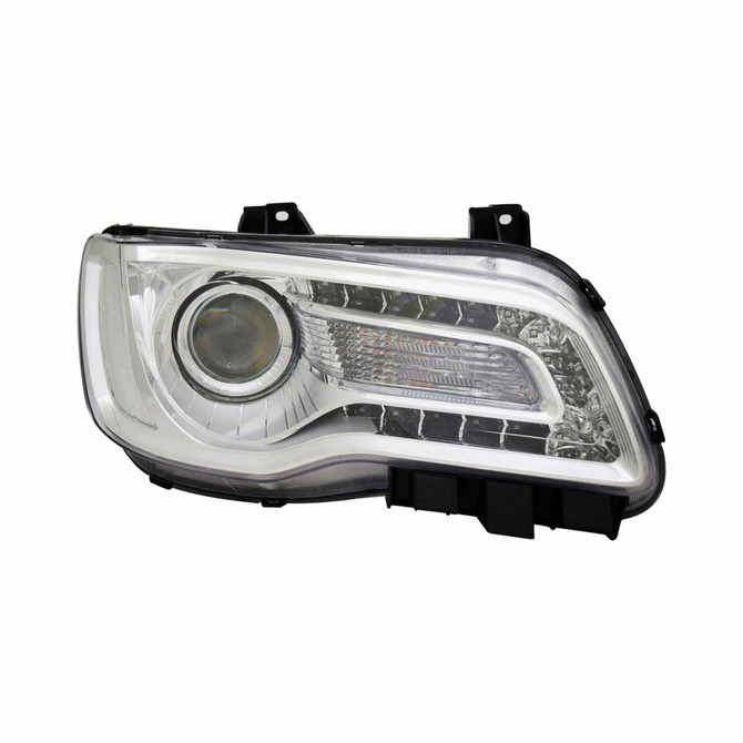 For Chrysler 300 Headlight 2018 19 2020 Projector Halogen Type Chrome CAPA Certified (CLX-M0-20-9218-80-9-CL360A55-PARENT1)