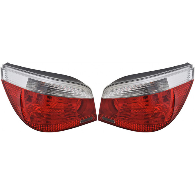 For BMW 530i / 545i Tail Light 2004 05 06 07 2008 Pair Driver and Passenger Side For BM2800122 | 63217165739 (PLX-M0-11-9054-00-CL360A55)