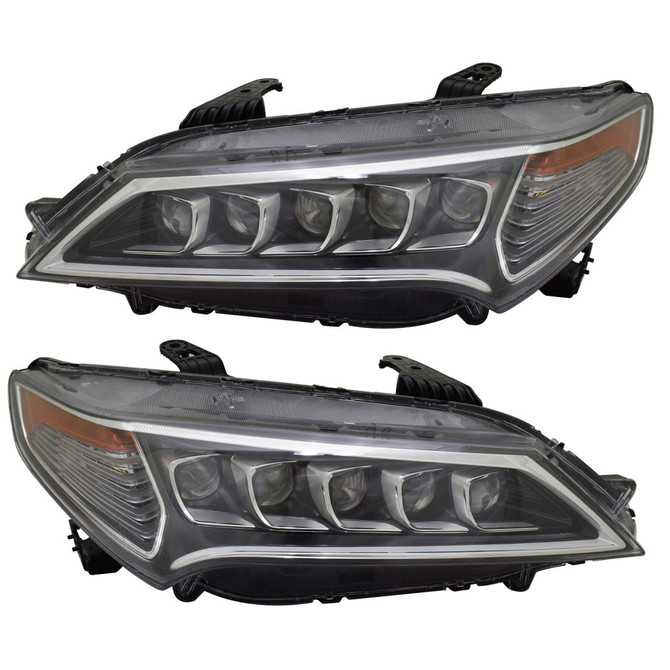 For Acura TLX Headlight 2015 2016 2017 Pair Driver and Passenger Side LED CAPA Certified For AC2502127 | 33150-TZ3-A01 (PLX-M0-20-9730-00-9-CL360A55)