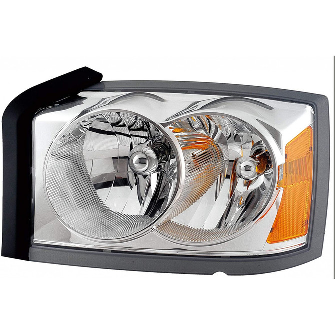 For 2005 Dodge Truck Dakota Chrome Headlight CAPA Certified (CLX-M1-333-1112L-AC1-PARENT1)