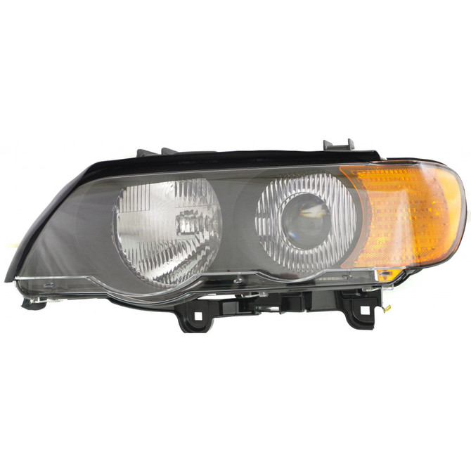 For BMW X5 2000-2003 Headlight w/o Control Assembly w/HID Inner Tail Light B Yellow Turn Indicator (CLX-M1-343-1123L-ASH2Y-PARENT1)