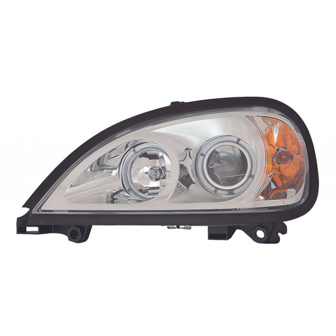 For Freightliner Columbia Headlight Assembly Projector 1996-2013 w/ Angel Eyes Chrome Bezel (CLX-M0-M40-1106L-AS1-CL360A55-PARENT1)