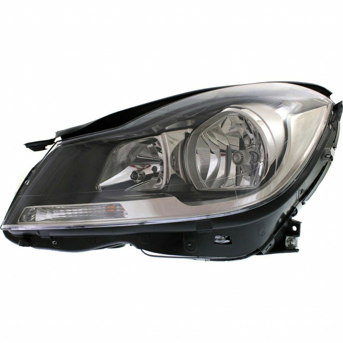 For Mercedes-Benz C-Class Coupe Headlight Assembly 2012-2015 Halogen Type Black w/o CL CAPA (CLX-M1-339-1135L-AC2-PARENT1)