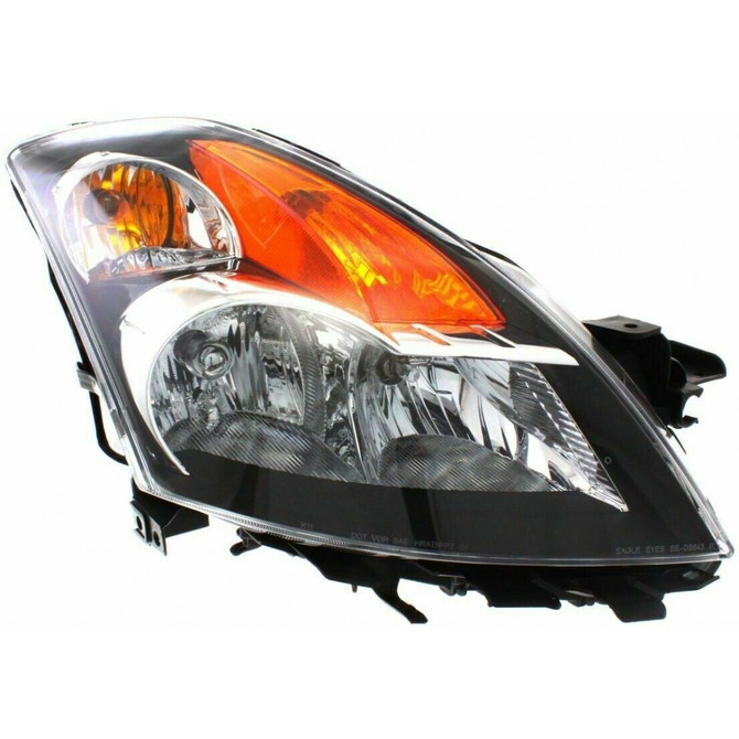 CarLights360: For 2007 Nissan Altima Headlight Assembly DOT Certified Black Bezel w/Bulbs Halogen Type (Vehicle Trim: Sedan) (CLX-M0-20-6828-00-1-CL360A1-PARENT1)