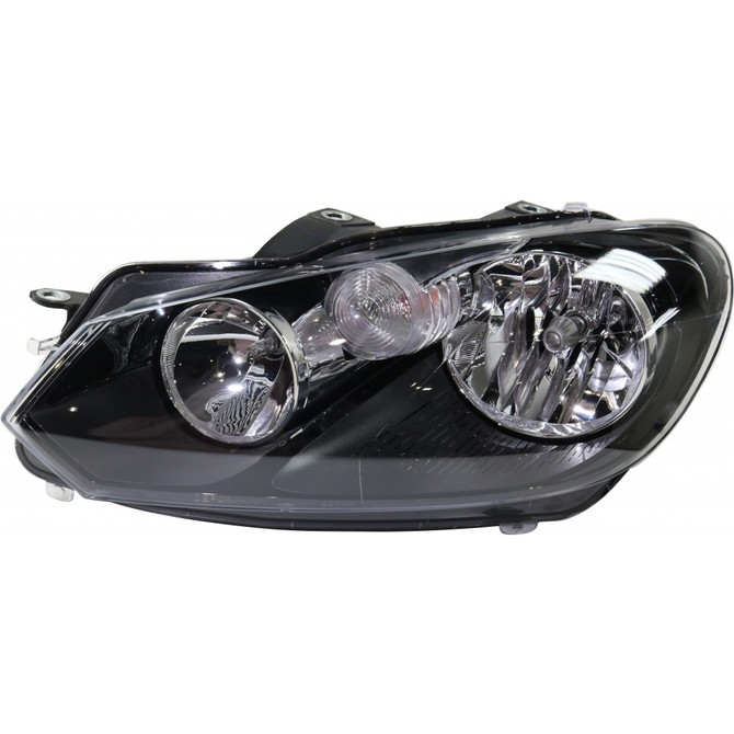 KarParts360: For Volkswagen Golf Headlight Assembly 2010 11 12 13 2014 w/ Bulbs (Black Housing)  CAPA Certified (CLX-M0-341-1127L-AC2-CL360A1-PARENT1)