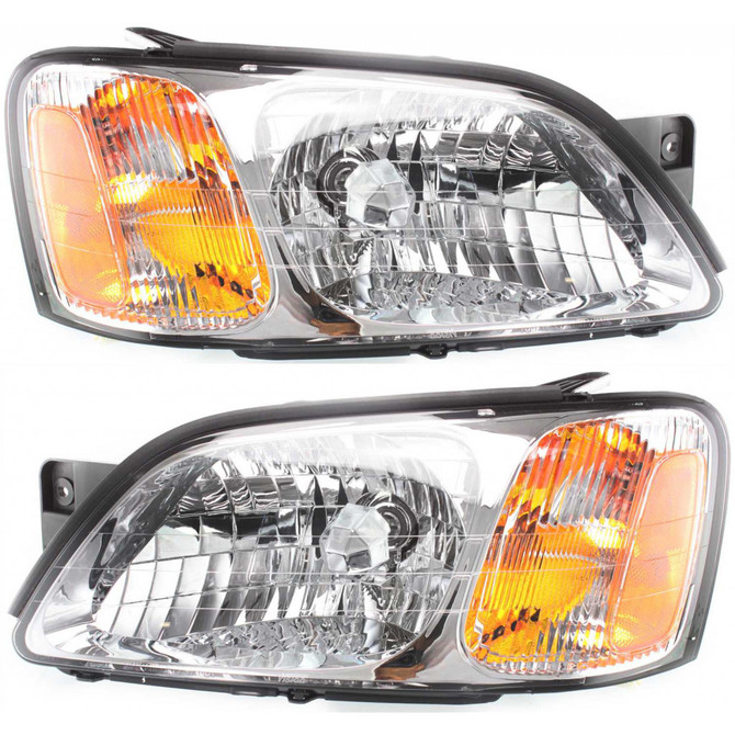 CarLights360: For 2003 2004 2005 2006 Subaru Baja Headlight Assembly Driver and Passenger Side w/Bulbs - Replaces SU2502106 (Vehicle Trim: Sport) (PLX-M0-20-5868-00-CL360A1)