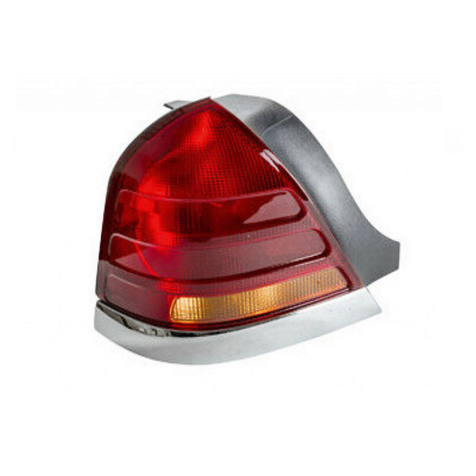CarLights360: For Ford Crown Victoria Tail Light Assembly 1998-2005 Driver Side Amber Lens For FO2800150 (CLX-M0-11-5372-01-CL360A1)