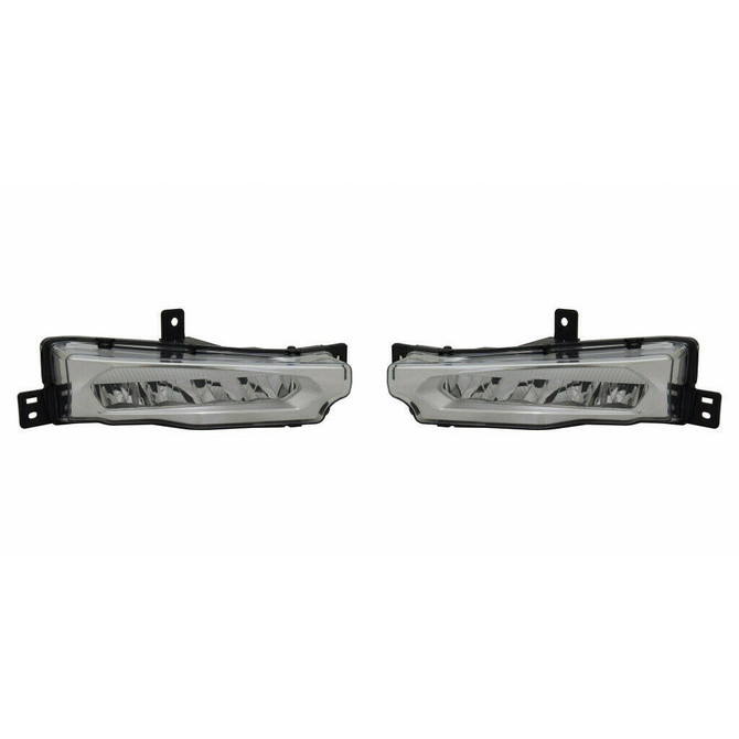 For 2018 2019 BMW X3 Fog Light Pair Driver and Passenger Side LED For BM2592155 | 63177412527 (PLX-M0-19-6220-00-CL360A55)