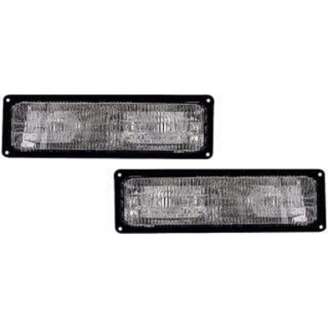 For 1994-2000 GMC C2500 Turn Signal/Parking Light Pair Driver & Passenger Side CAPA Certified For GM2520128 | 5976837 (PLX-M0-12-1540-01-9-CL360A6)