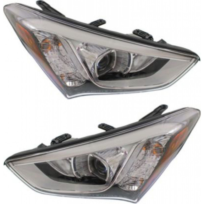 Fits 2013-2016 Hyundai Santa FE Headlight Driver and Passenger Side DOT Certified Bulbs Included HY2502169 HY2503169 | 92101-4Z010, 92102-4Z010 ;SPORT; Halogen (PLX-M0-20-9380-00-1)