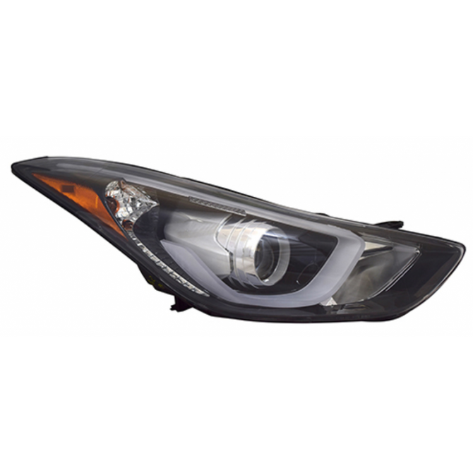 Fit s Hyundai Elantra Headlight 2014 2015 2016 Passenger Side CAPA Certified HY2503186 | 92102-3Y510 | for w/LED Position Lamp (CLX-M0-20-9641-00-9)