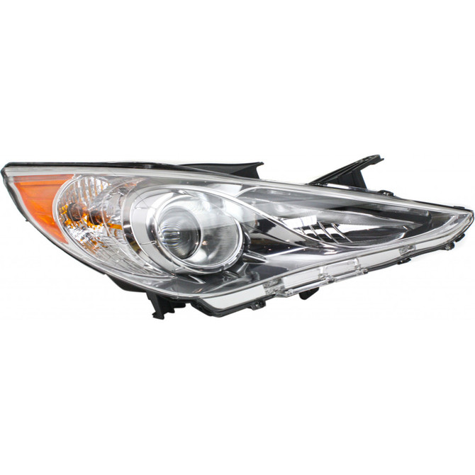 Fits 2011-2014 Hyundai Sonata Headlight Passenger Side DOT HY2503157 Limited|SE; Halogen; Type 2; Chrome Bezel | 321-1140R-ASD7 (CLX-M0-HY078-B001RNF)