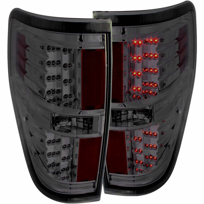 ANZO For Ford F-150 2009 2010 2011 2012 2013 2014 Tail Lights LED Smoke | (TLX-anz311170-CL360A70)