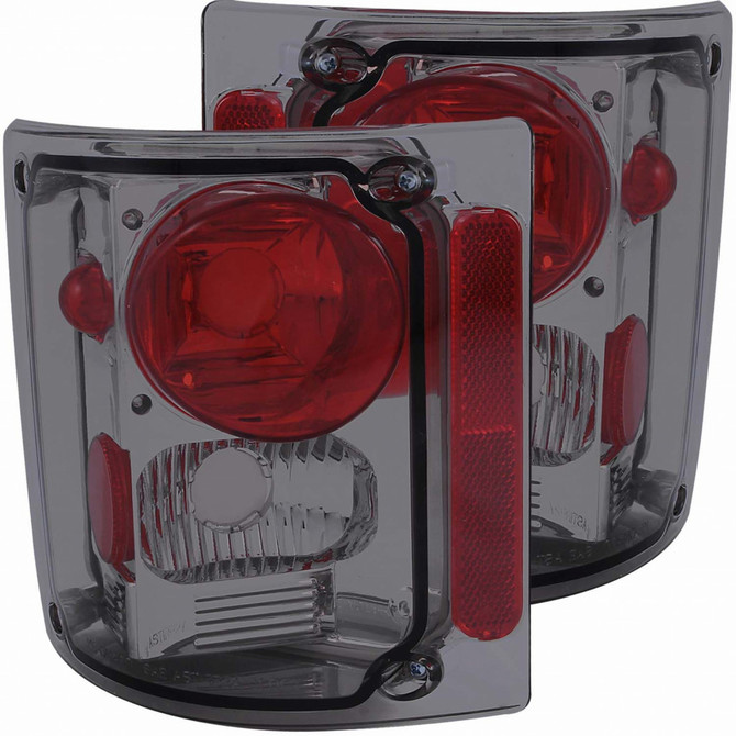 ANZO For GMC K15 Suburban 1975 1976 1977 1978 Tail Lights Smoke | (TLX-anz211153-CL360A80)