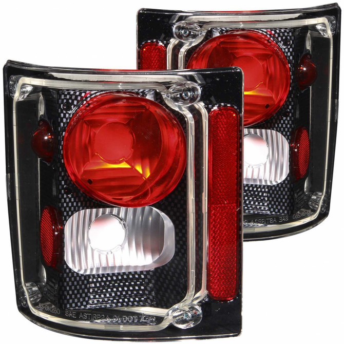 ANZO For GMC R1500/R2500/V1500/V2500 Suburban 1987-1991 Tail Lights Carbon | (TLX-anz211015-CL360A90)