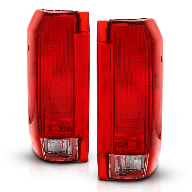 ANZO For Ford F-150/F-250 1992-1997 Tail Light Red/Clear Lens | OE Replacement (TLX-anz311306-CL360A71)