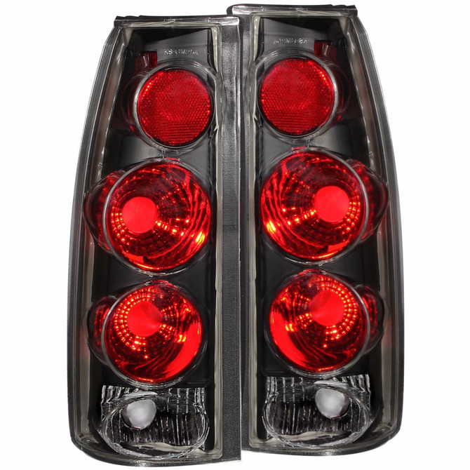 ANZO For GMC K2500/K1500/C1500/C2500 1988-1998 Tail Lights Black 3D Style | (TLX-anz211019-CL360A86)