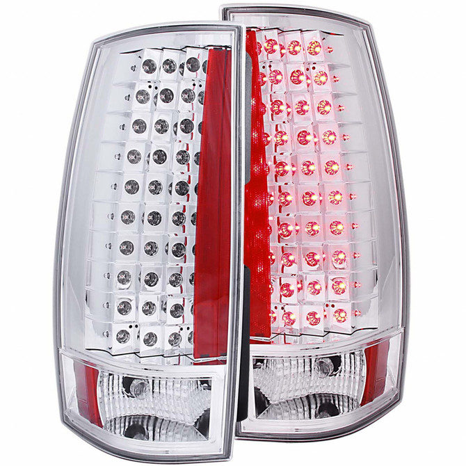 ANZO For GMC Yukon XL 1500 2000-2014 Tail Lights LED - Red/Clear G4 | (TLX-anz311141-CL360A70)