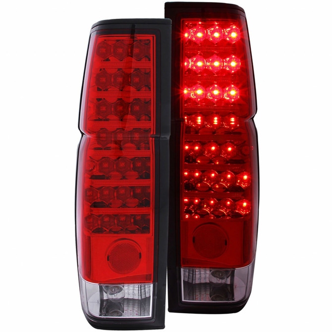 ANZO For Nissan Pickup 1995 1996 1997 Tail Lights LED Red/Clear | (TLX-anz311034-CL360A70)