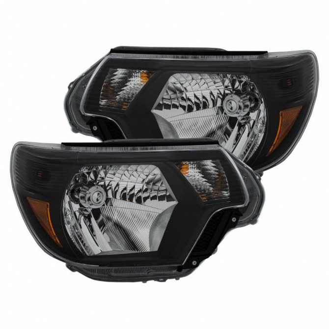 ANZO For Toyota Tacoma 2012 2013 2014 2015 Crystal Headlights Black | (TLX-anz111395-CL360A70)