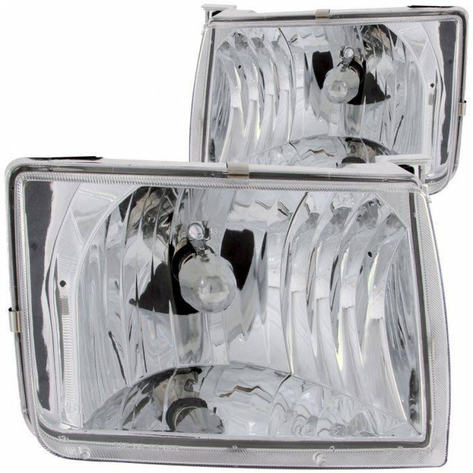 ANZO For Nissan Frontier 1998 1999 2000 Crystal Headlights Chrome | (TLX-anz111049-CL360A70)