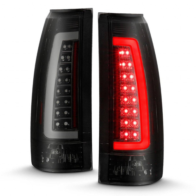 ANZO For Chevy C2500 1988-2000 Tail Lights LED Black Housing Smoke Lens Pair | (TLX-anz311345-CL360A77)