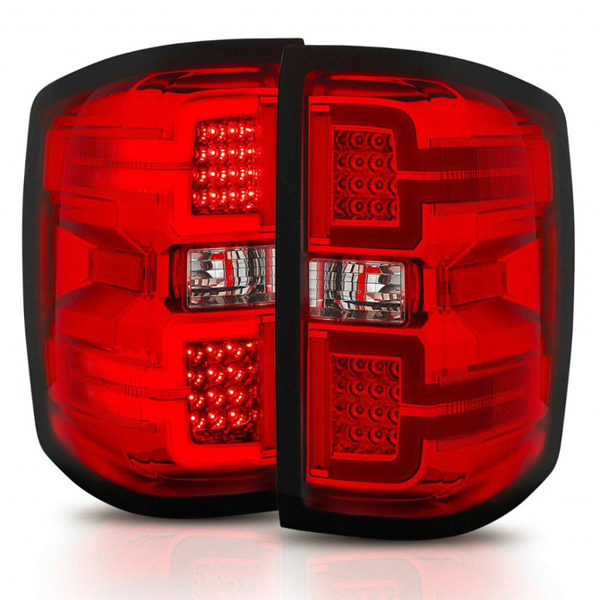 ANZO For Chevy Silverado 1500 014-2018 Tail Lights LED Red/Clear | 311292 (TLX-anz311292-CL360A72)