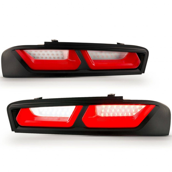 ANZO For Chevy Camaro 2016 2017 2018 Tail Lights LED Red/Clear | (TLX-anz321349-CL360A70)