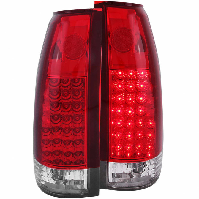 ANZO For Chevy K3500 1988-1998 Tail Lights LED Red Clear G2 | (TLX-anz311004-CL360A80)