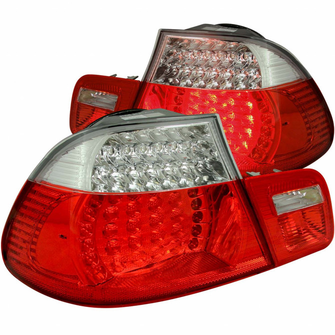 ANZO For BMW M3 2001-2006 Tail Lights LED Red/Clear | (TLX-anz321105-CL360A76)
