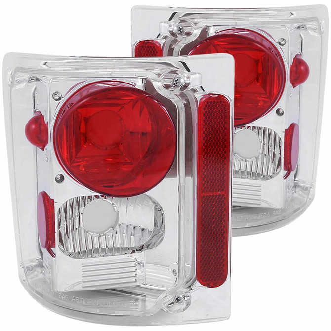 ANZO For Chevy C20 Pickup 1973 1974 Tail Lights Chrome | (TLX-anz211014-CL360A94)