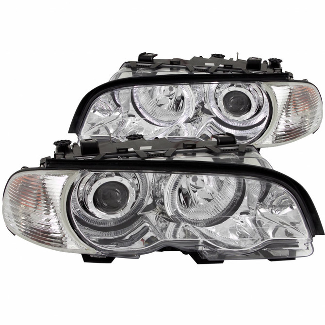 ANZO For BMW M3 2001-2008 Projector Headlights w/ Halo Chrome | (TLX-anz121268-CL360A80)