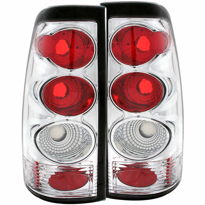 ANZO For Chevy Silverado 1500 1999 2000 2001 2002 Tail Lights Chrome | (TLX-anz211023-CL360A70)