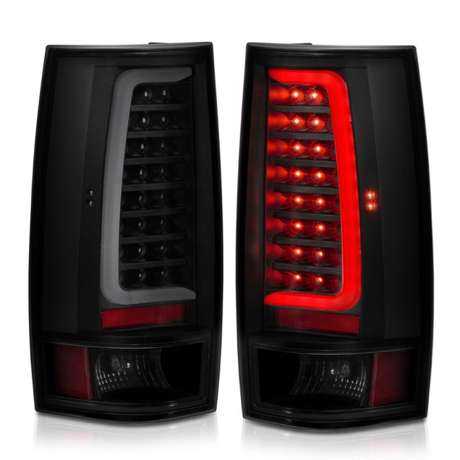 ANZO For Chevy Tahoe 2007-2014 Tail Lights LED Plank Style Black w/Smoke Lens | (TLX-anz311322-CL360A75)