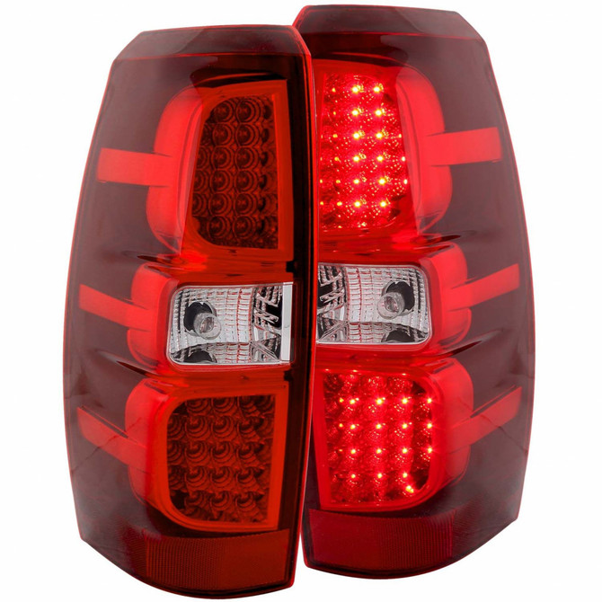 ANZO For Chevy Suburban 2500 2007-2013 Tail Lights LED - Red/Clear | (TLX-anz311143-CL360A70)