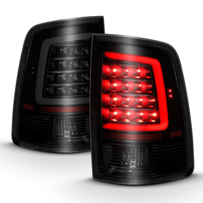 ANZO For Dodge Ram 2500 2010 Tail Lights LED Plank Style Black w/Smoke Lens | (TLX-anz311319-CL360A71)