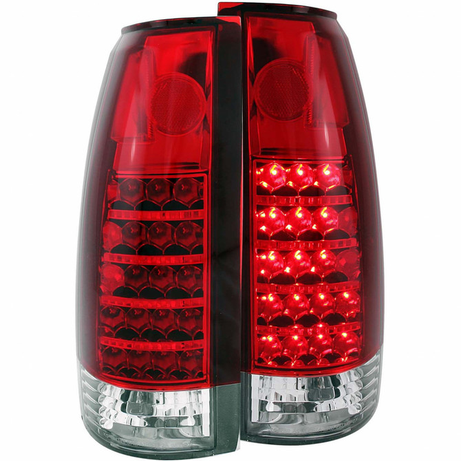 ANZO For Chevy V30 1988 Tail Lights LED Red/Clear | (TLX-anz311057-CL360A98)