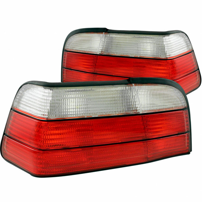 ANZO For BMW 325is/325i 1992 1993 1994 1995 Tail Lights Red/Clear | (TLX-anz221215-CL360A72)