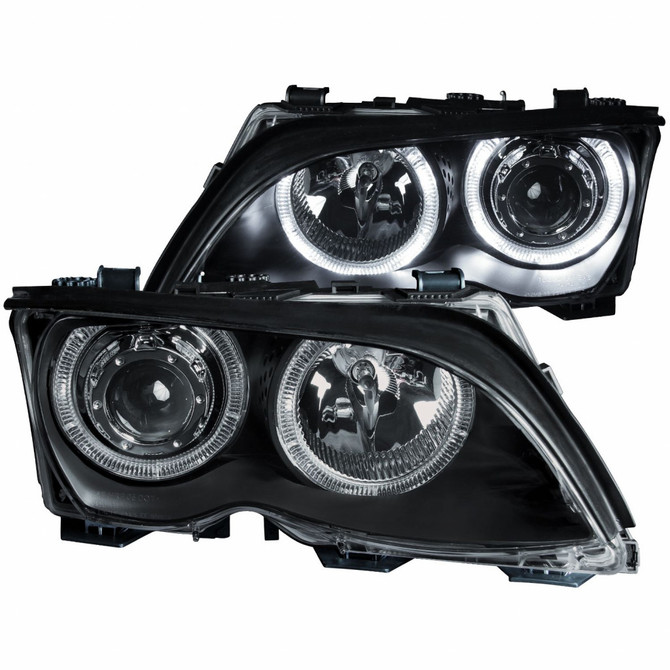 ANZO For BMW 325i 2005 Projector Headlights w/ Halo Black | (TLX-anz121140-CL360A75)