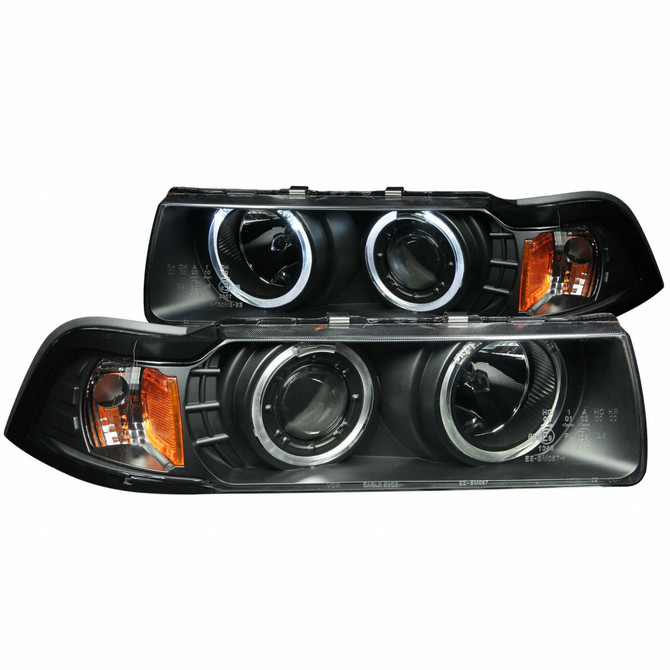 ANZO For BMW 318i 1996 1997 1998 Projector Headlight w/ Halo Black (CCFL) G2 | (TLX-anz121011-CL360A72)