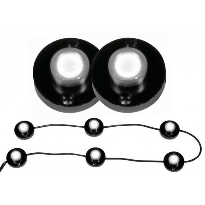 ANZO Bed Rail Lights Universal LED Heavy Duty 6 Pod LED Rock Crawler Lighting (TLX-anz861123-CL360A70)