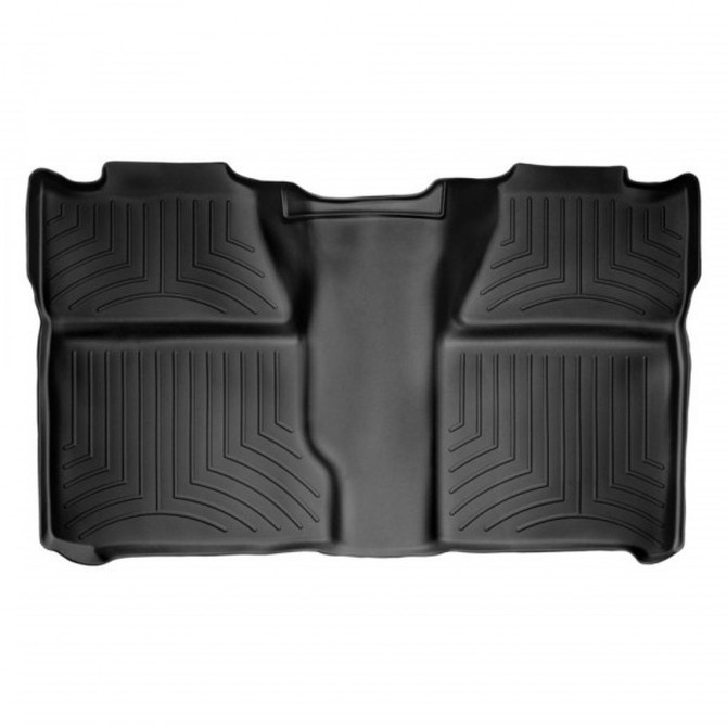 WeatherTech Floor Liner For Chevy Silverado 1500/2500/3500 2007-2014 Rear Black | Crew Cab  (TLX-wet440660-CL360A70)
