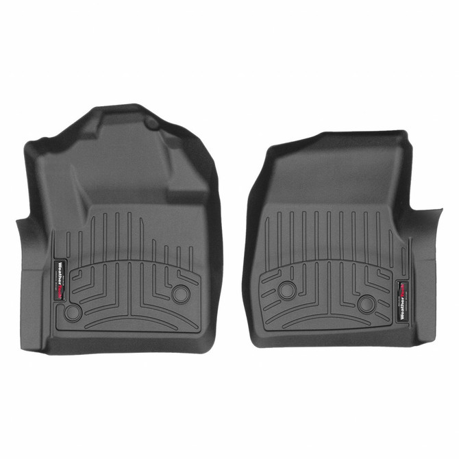 WeatherTech Floor Liners For Ford F-250/F-350/F-450/F-550 2015-2021 - Front - Black | Vinyl (TLX-wet4410541V-CL360A70)