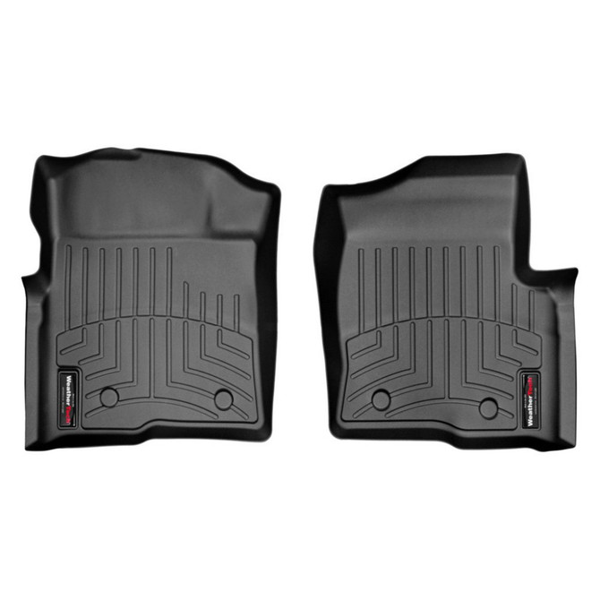 WeatherTech Floor Liners For Ford F-150 2009-2021 - Front - Black Reg/SuperCrew | (TLX-wet446111-CL360A70)