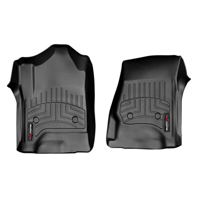 WeatherTech Floor Liners For Chevy Silverado 1500/2500/35 2014-2019 Front Black | Crew & Double Cab (TLX-wet446071-CL360A70)