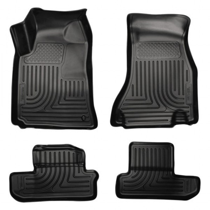 Husky Liners For Dodge Challenger 2008-2010 WeatherBeater Floor Liners Combo | Black (TLX-hsl98021-CL360A70)