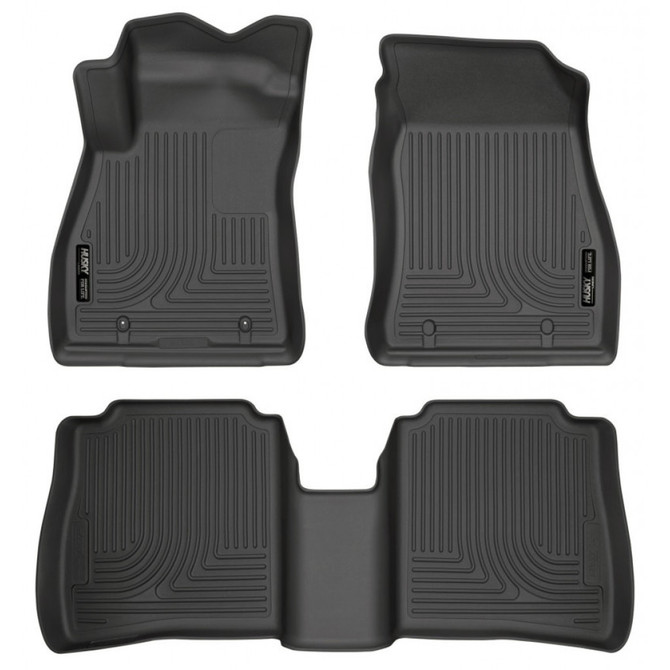 Husky Liners For Nissan Sentra 2014-2019 Floor Liners WeatherBeater Black Front | 2nd Seat (TLX-hsl95631-CL360A70)