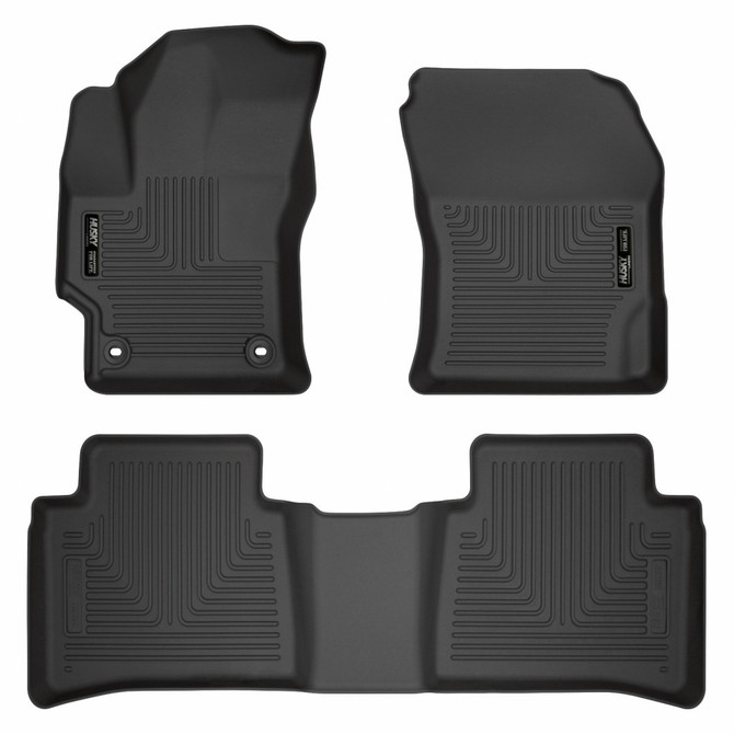 Husky Liners For Toyota Corolla 2020 Floor Liners WeatherBeater Front Black | 2nd Seat (TLX-hsl95751-CL360A70)