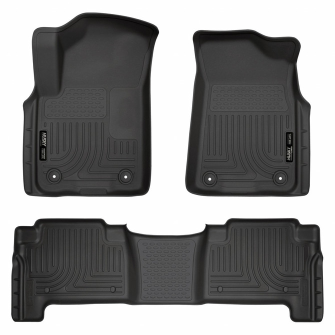 Husky Liners For Nissan Armada 2019 2020 Floor Liners WeatherBeater Black Front | 2nd Seat (TLX-hsl95671-CL360A71)