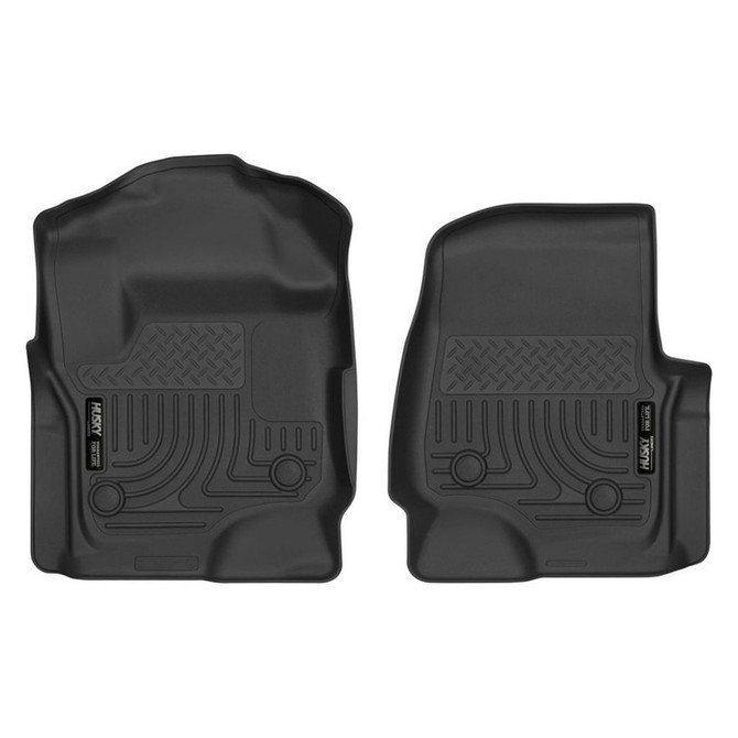 Husky Liners For Ford F-250/F-350 Super Duty 2017-2020 Floor Liners Contour | Crew Cab Vinyl | Black (TLX-hsl52731-CL360A70)